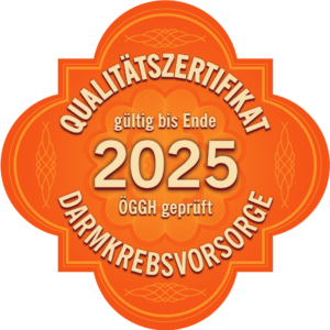 Qualitätszertifikat Vorsorgekoloskopie bis 2025